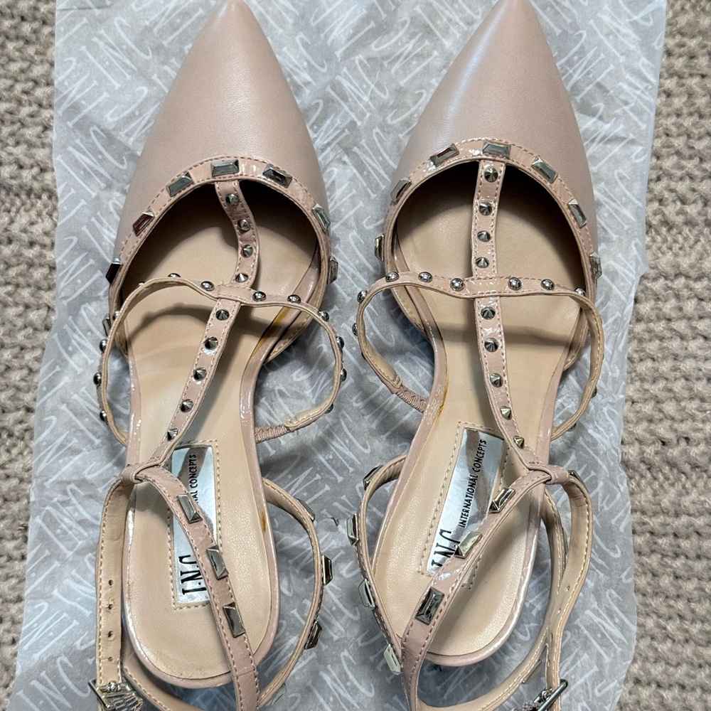 I.N.C Women's Beige Studded heels